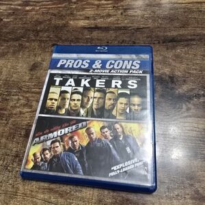 Pros & Cons 2-Movie Action Pack Blu-ray Movies, Takers And Armored